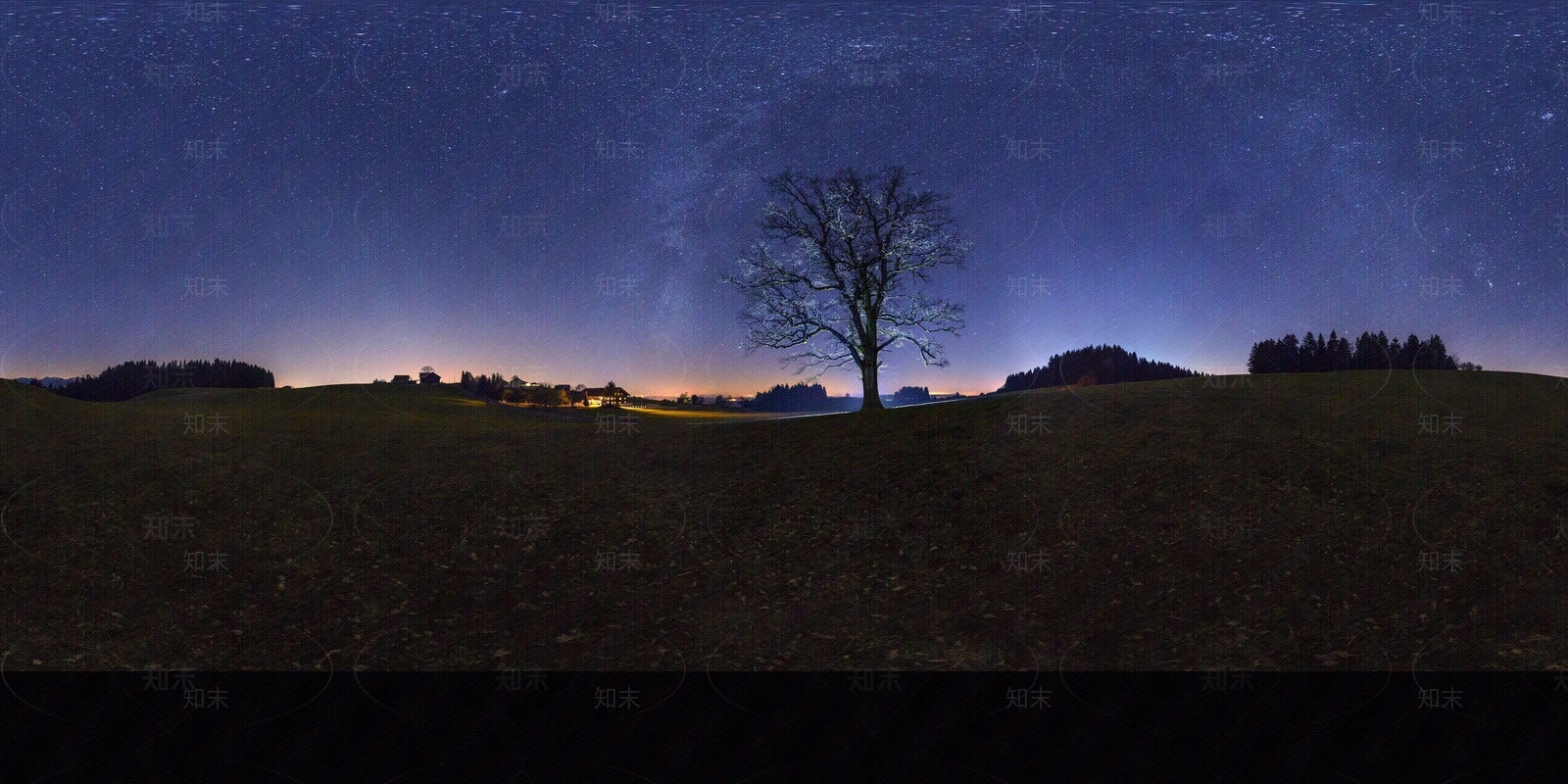 草坪夜空HDR贴图下载【ID:1116275833】