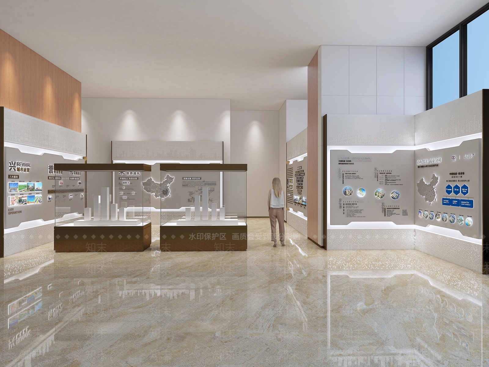 现代房地产展厅3D模型下载【ID:1116282612】