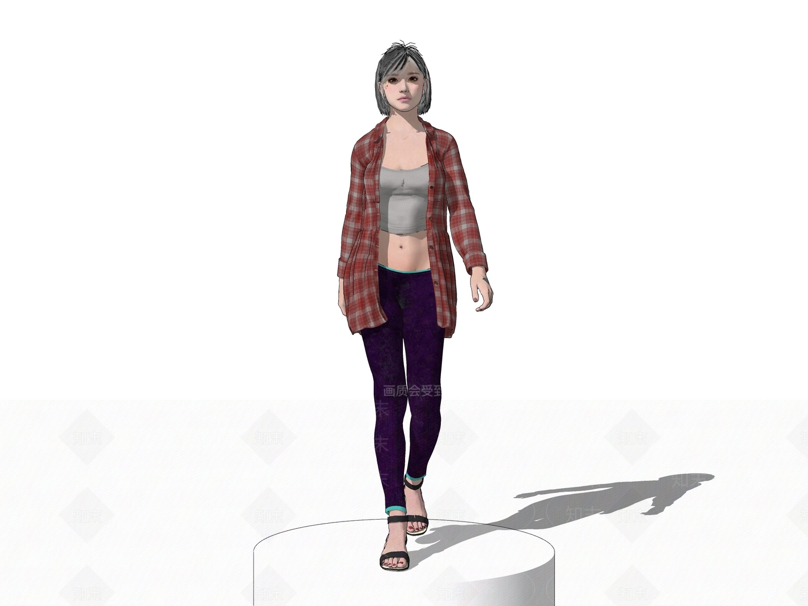 现代女人SU模型下载【ID:1116299974】