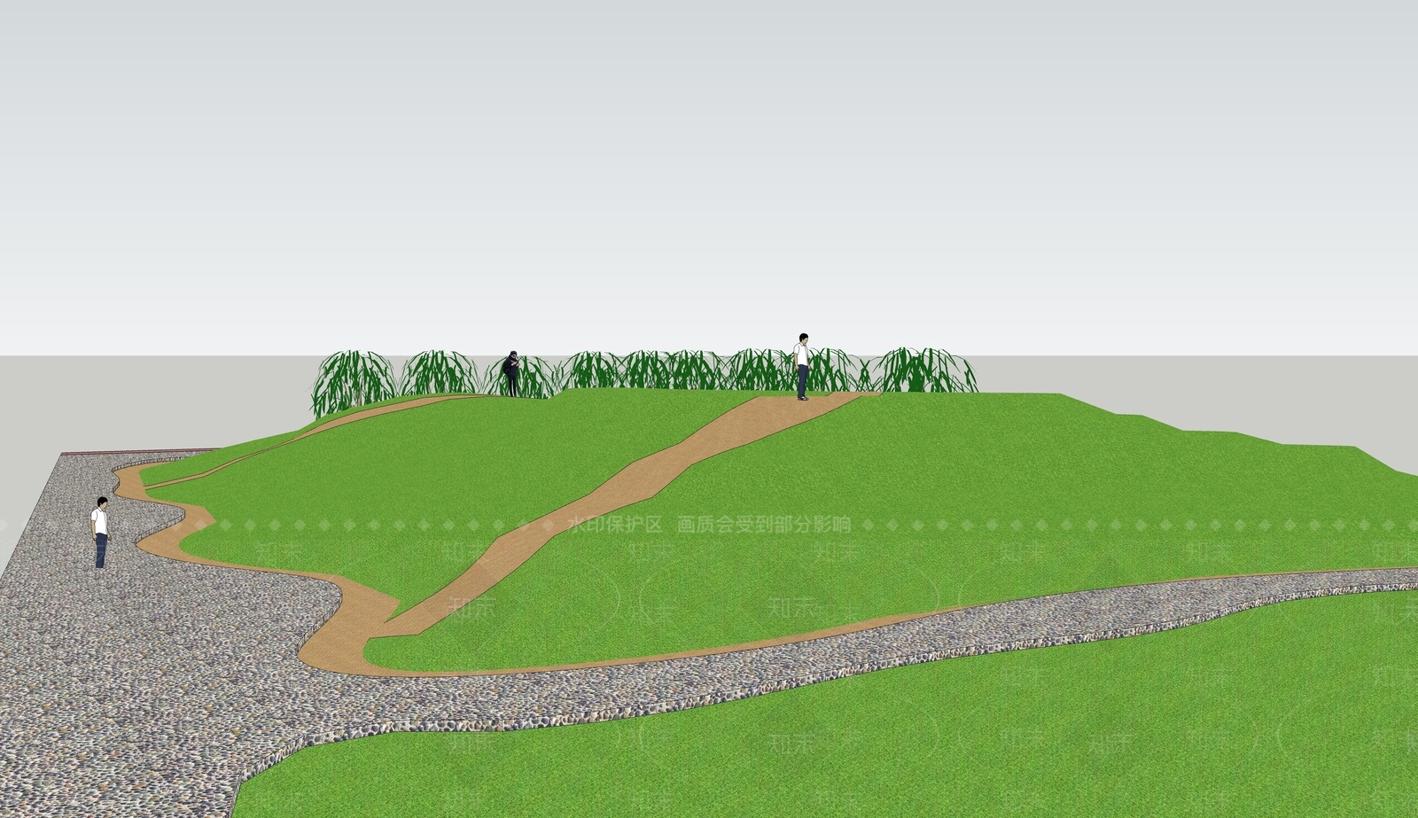 现代微地形景观SU模型下载【ID:1116305893】