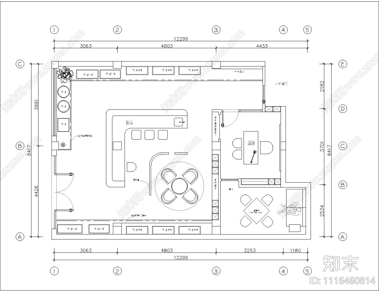 CDT空间设计户型方案cad施工图下载【ID:1116460814】