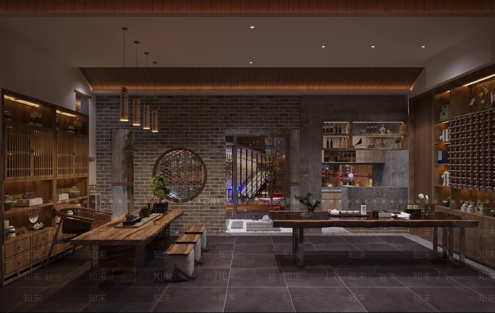 中式茶馆3D模型下载【ID:1116314578】
