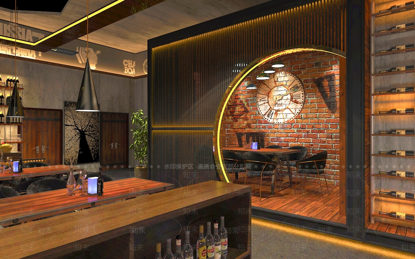 工业风音乐餐厅3D模型下载【ID:1116323690】
