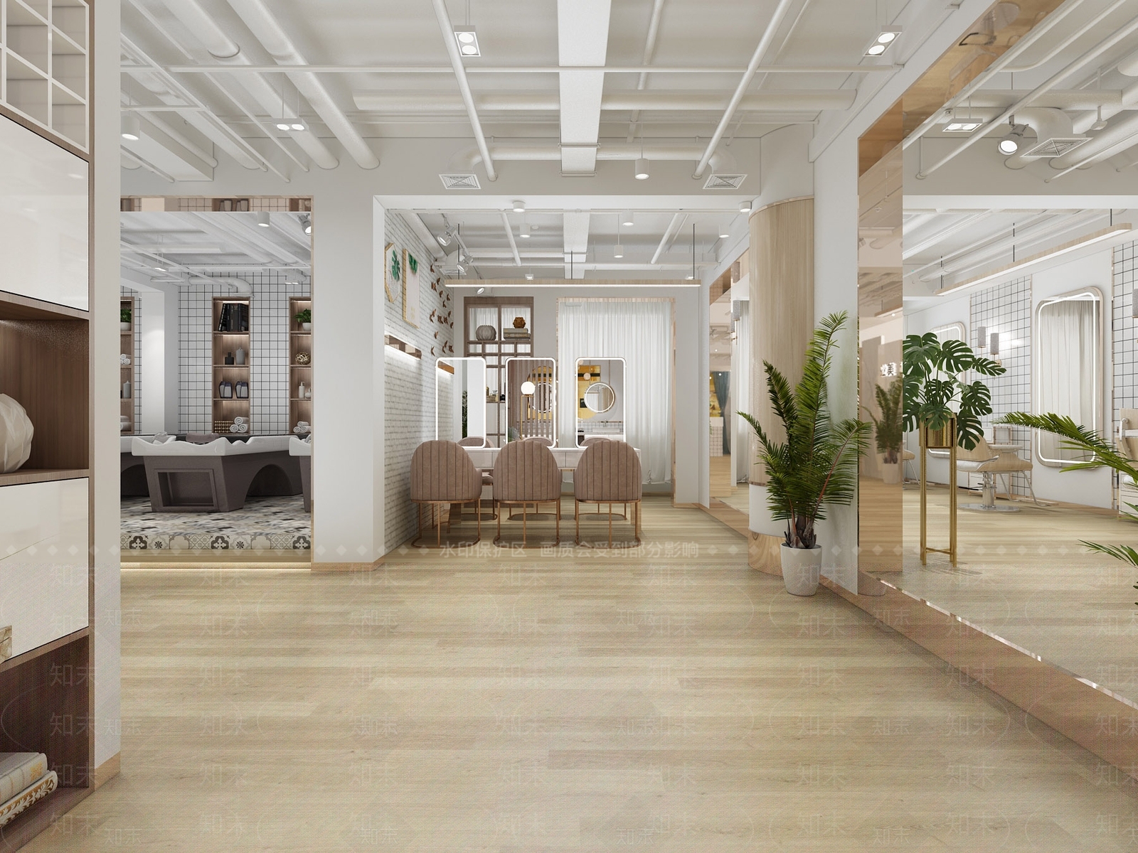 现代美发店3D模型下载【ID:1116323761】