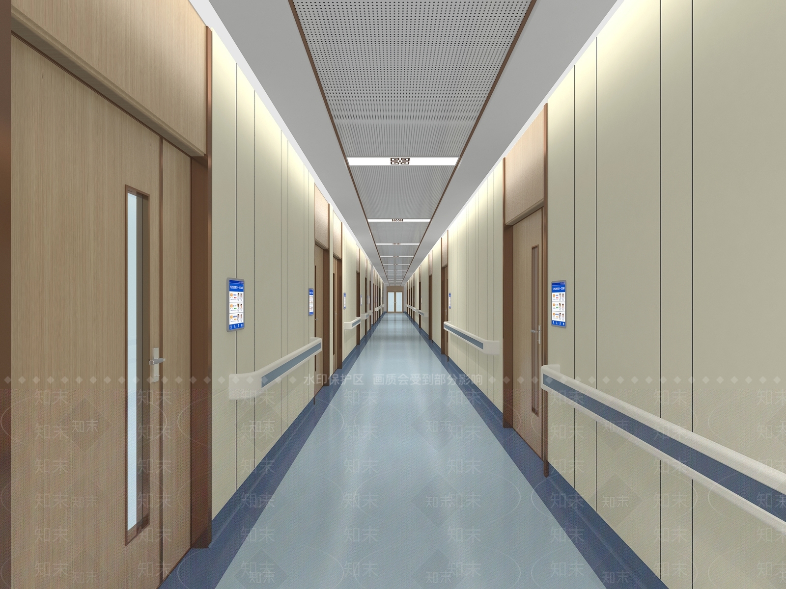 现代医院过道3D模型下载【ID:1116327376】
