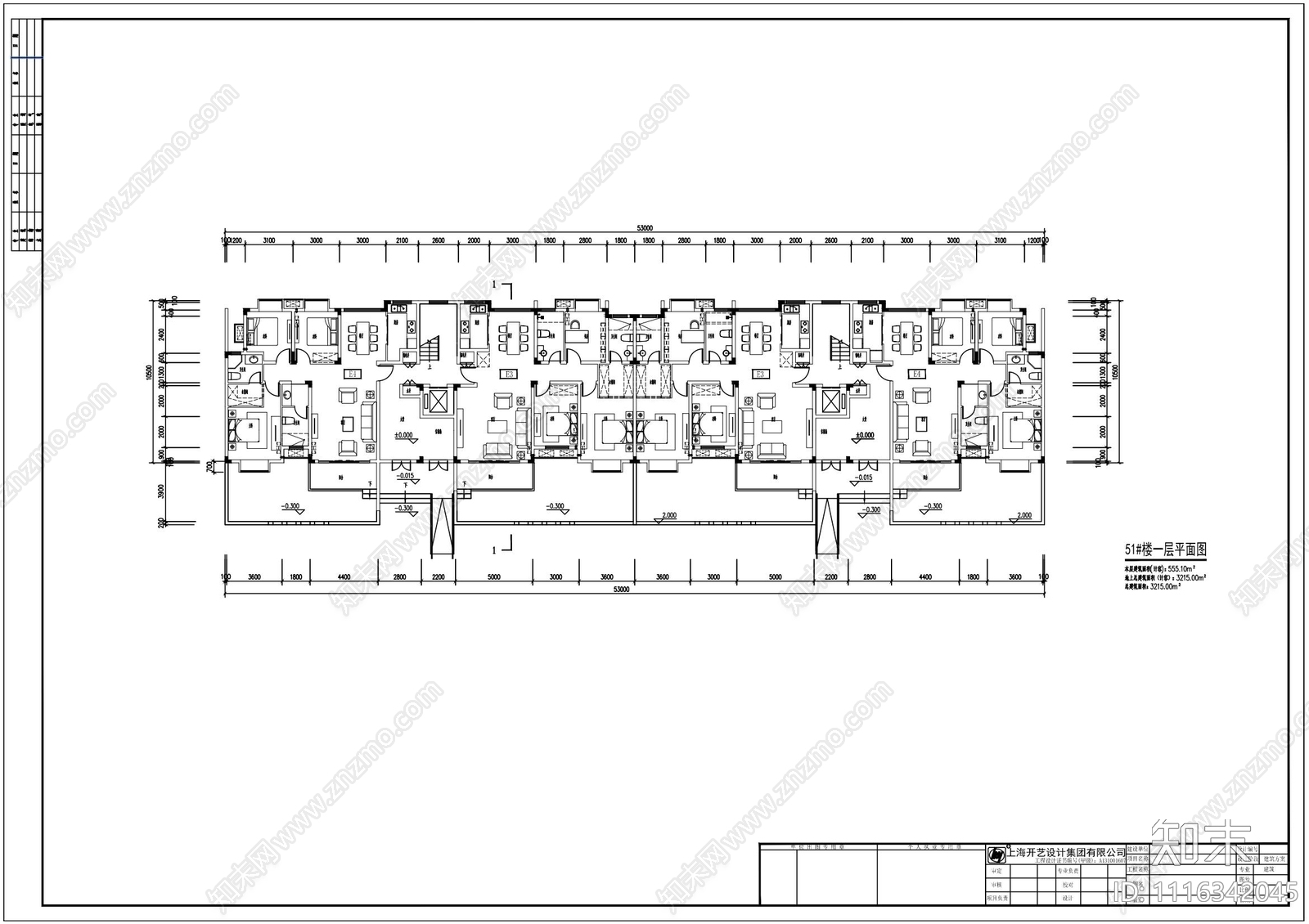 新中式公寓建筑施工图cad施工图下载【ID:1116342045】