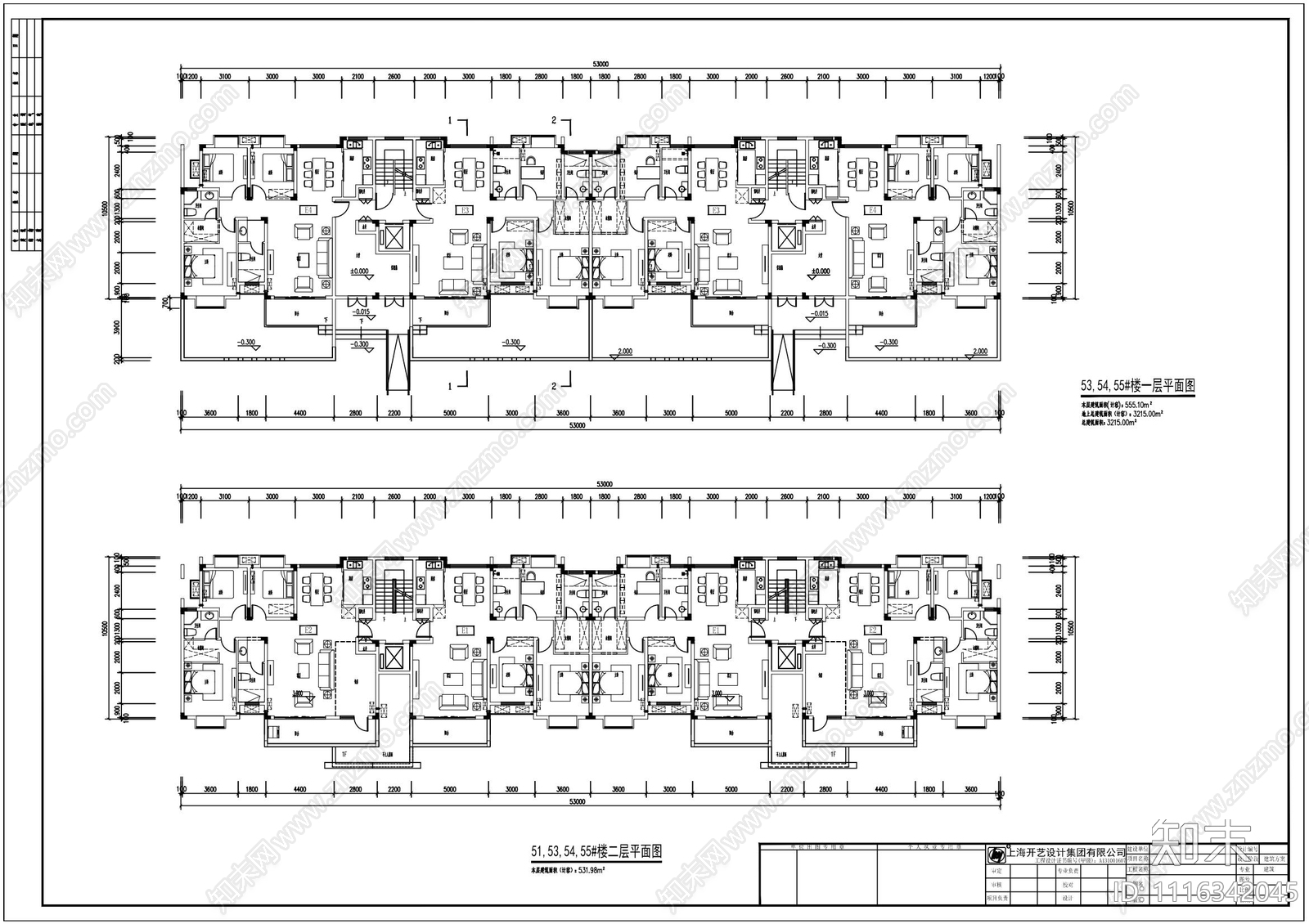 新中式公寓建筑施工图cad施工图下载【ID:1116342045】