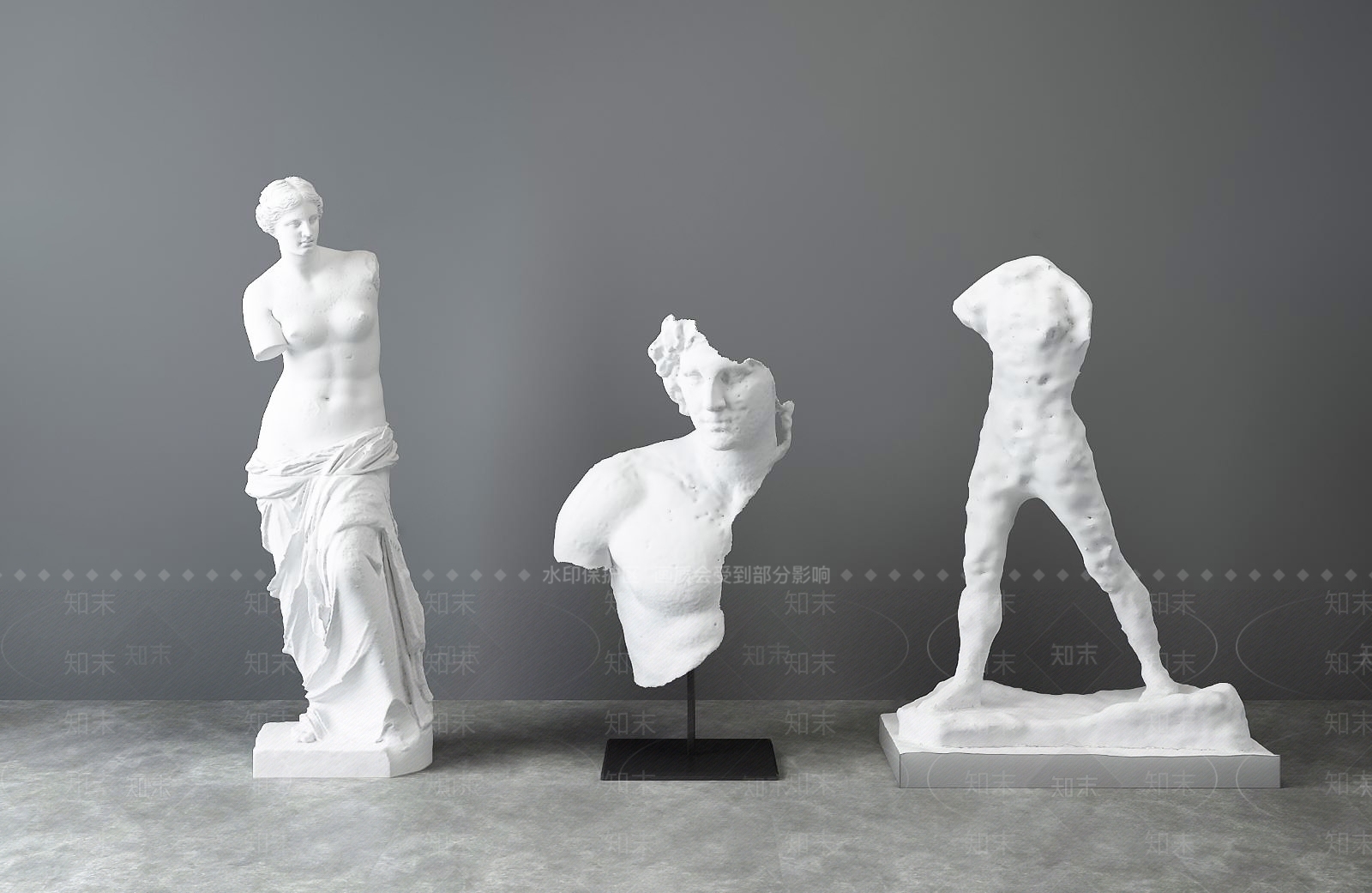 欧式人像人物雕塑SU模型下载【ID:1116344066】