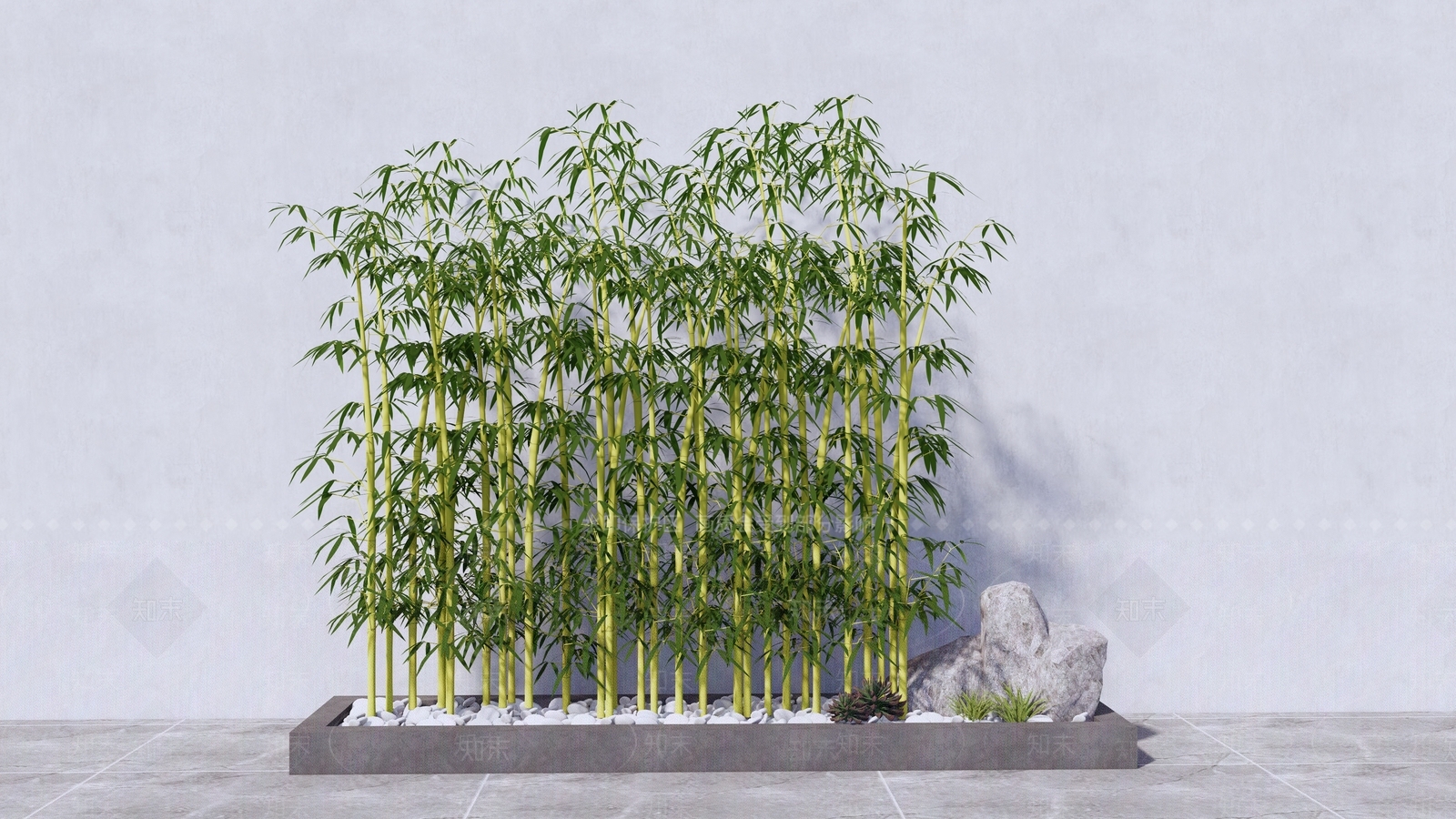 新中式竹子SU模型下载【ID:1116348185】