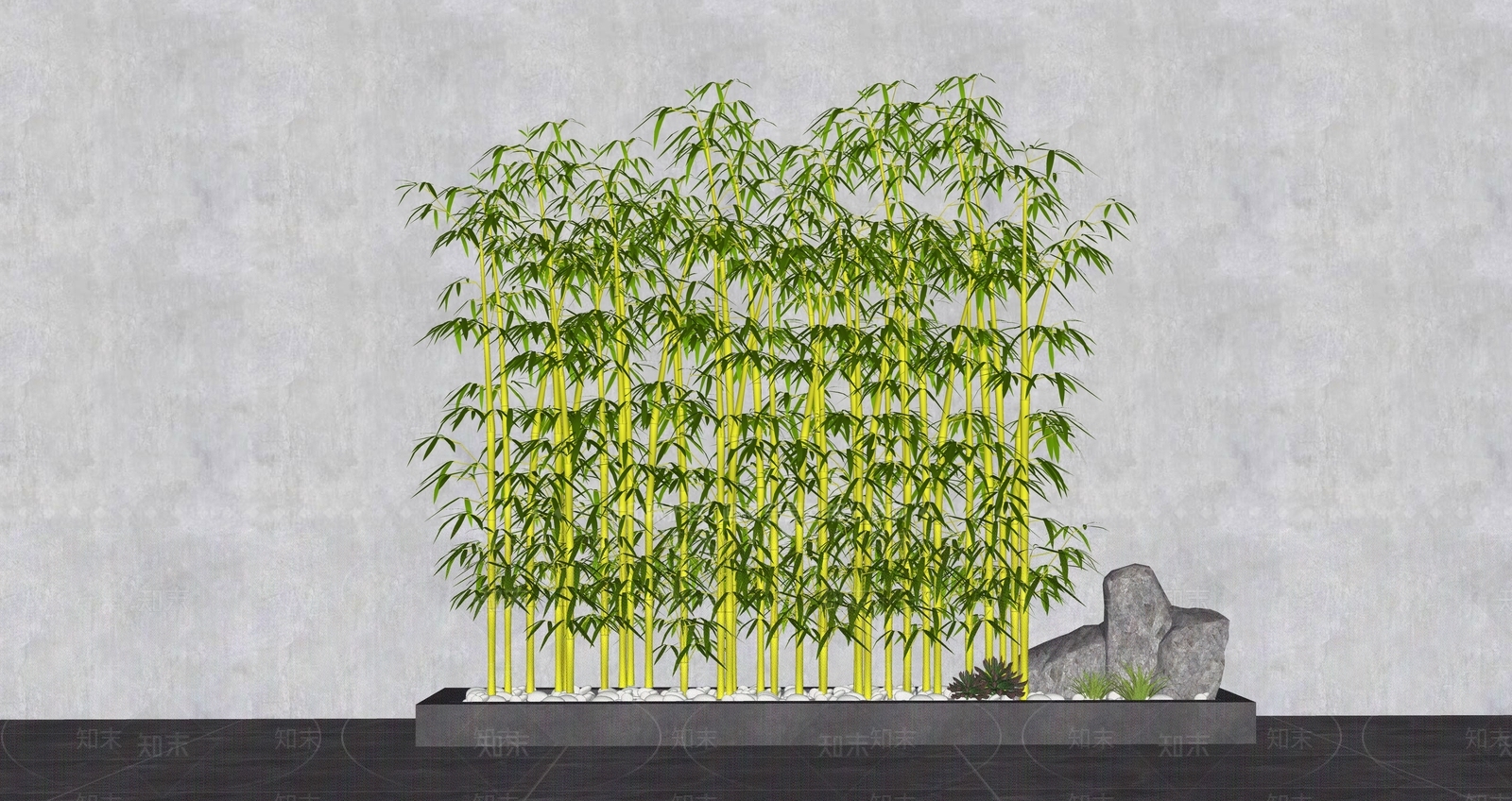 新中式竹子SU模型下载【ID:1116348185】