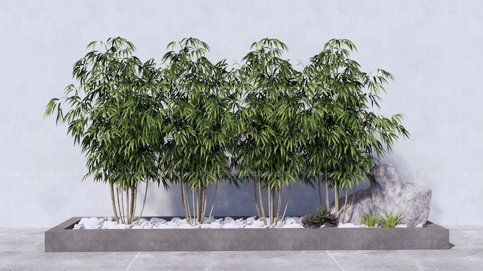 新中式竹子SU模型下载【ID:1116348922】