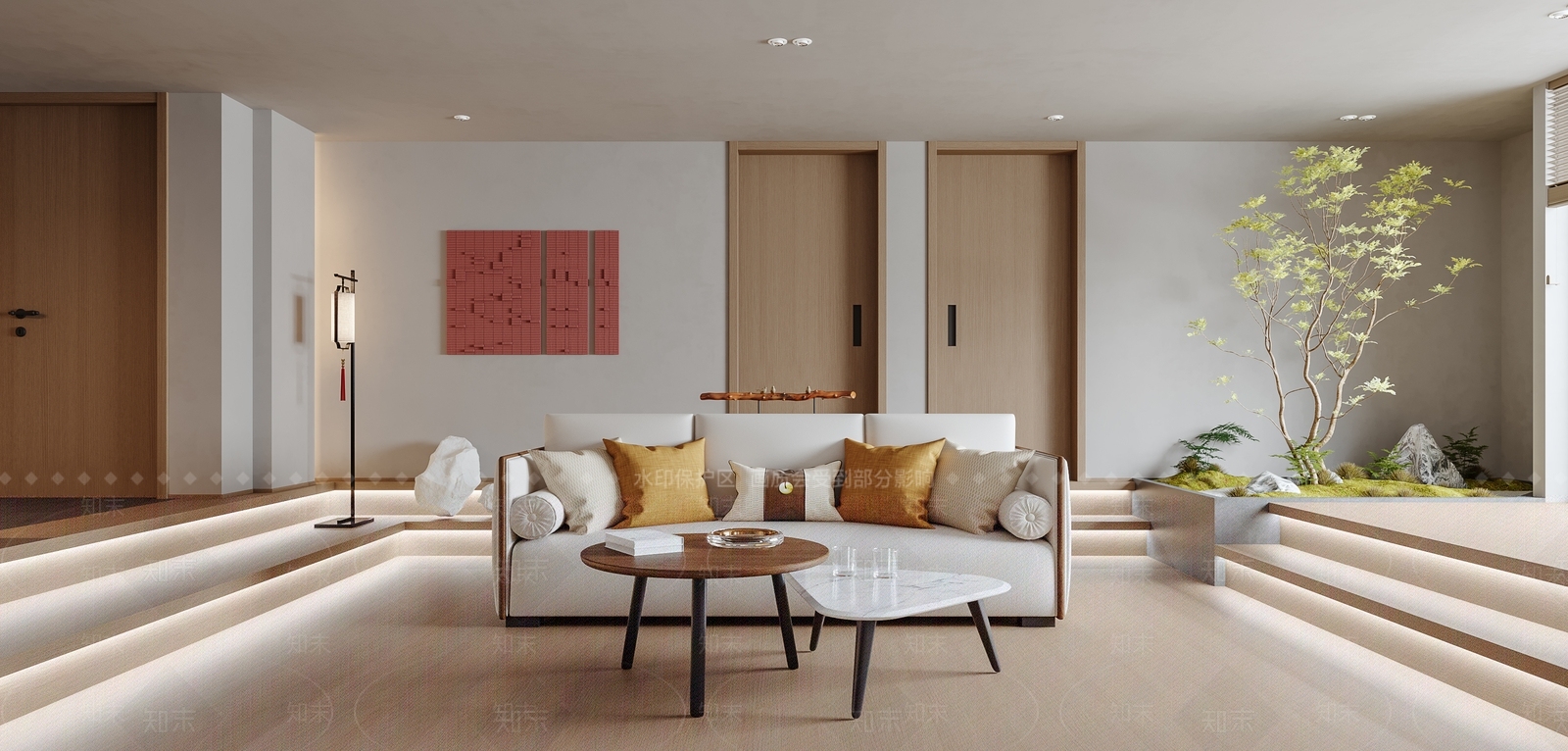 新中式茶楼会所3D模型下载【ID:1116350074】
