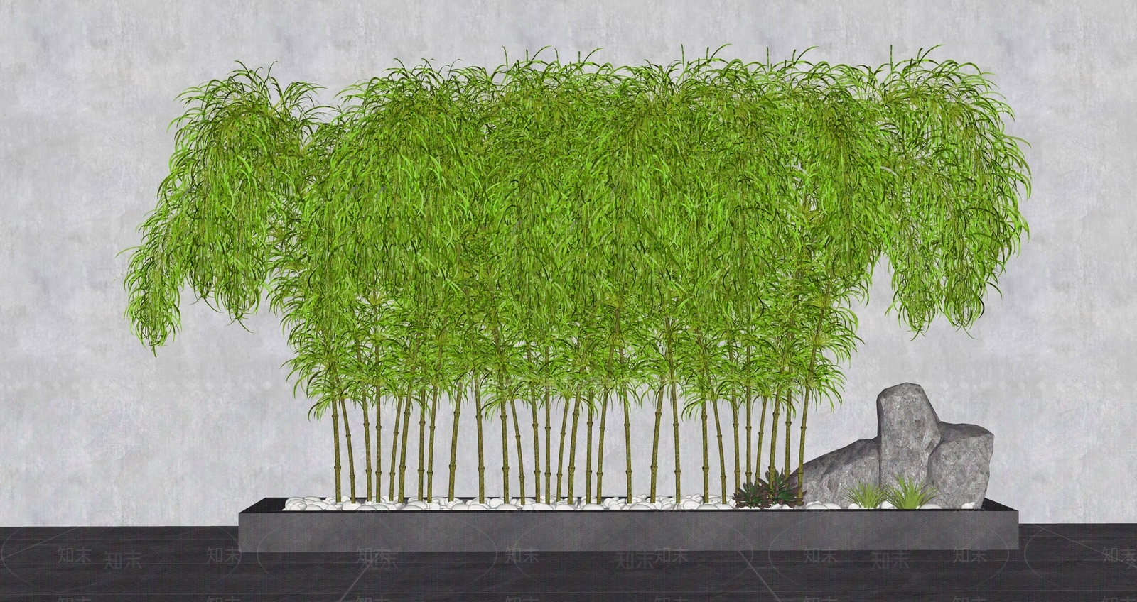 新中式竹子SU模型下载【ID:1116350751】