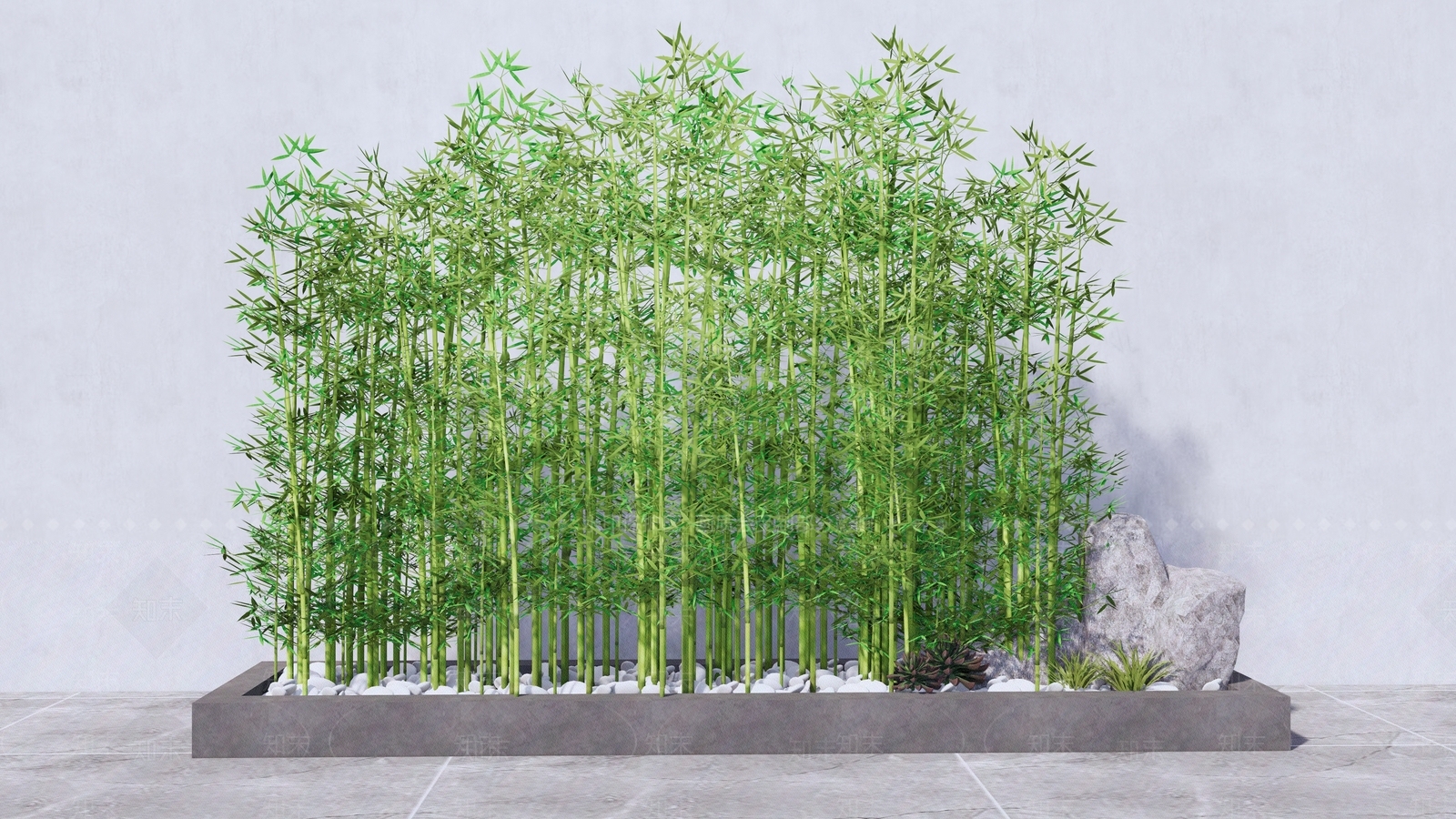 新中式竹子SU模型下载【ID:1116351818】