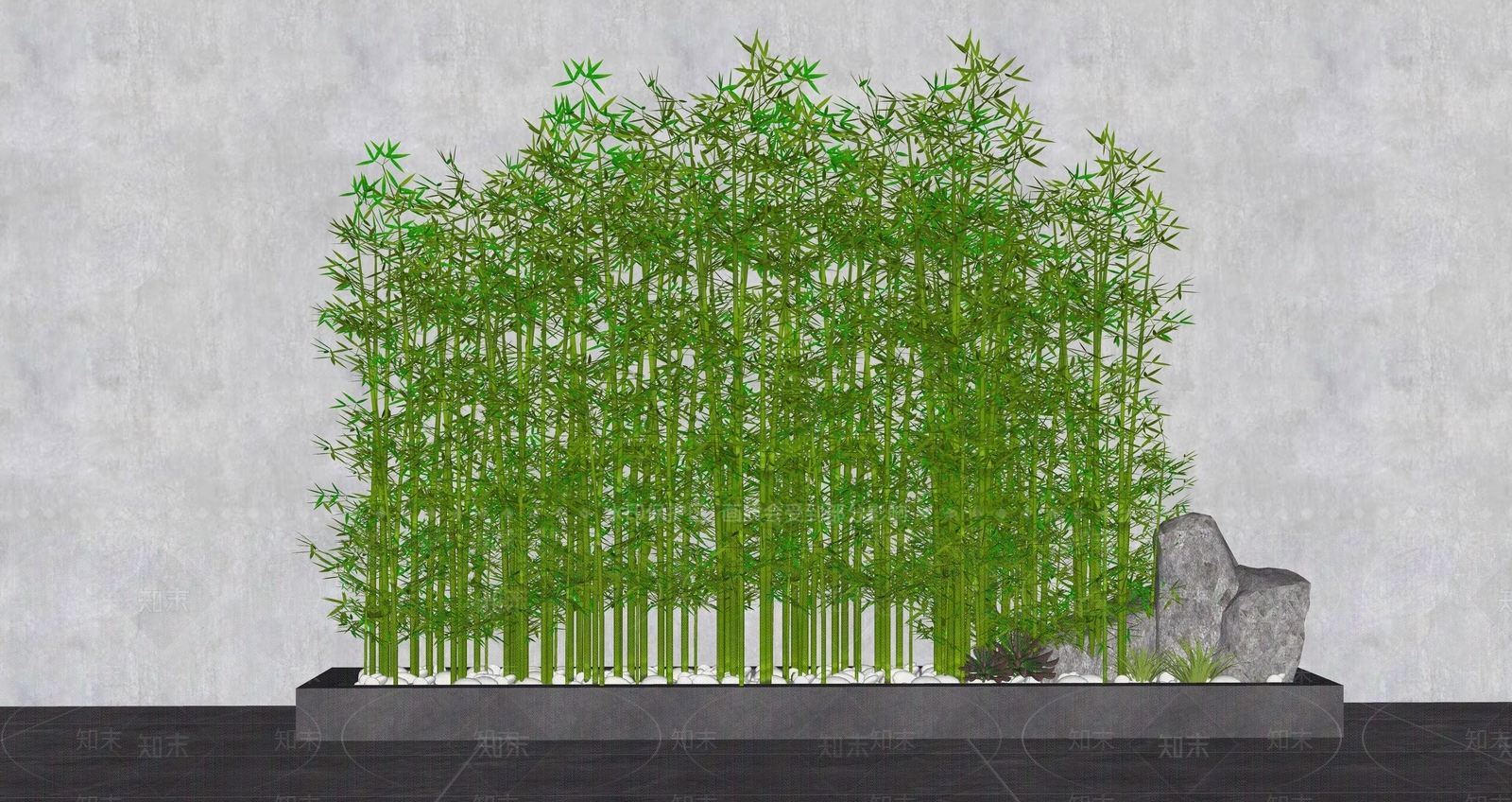 新中式竹子SU模型下载【ID:1116351818】