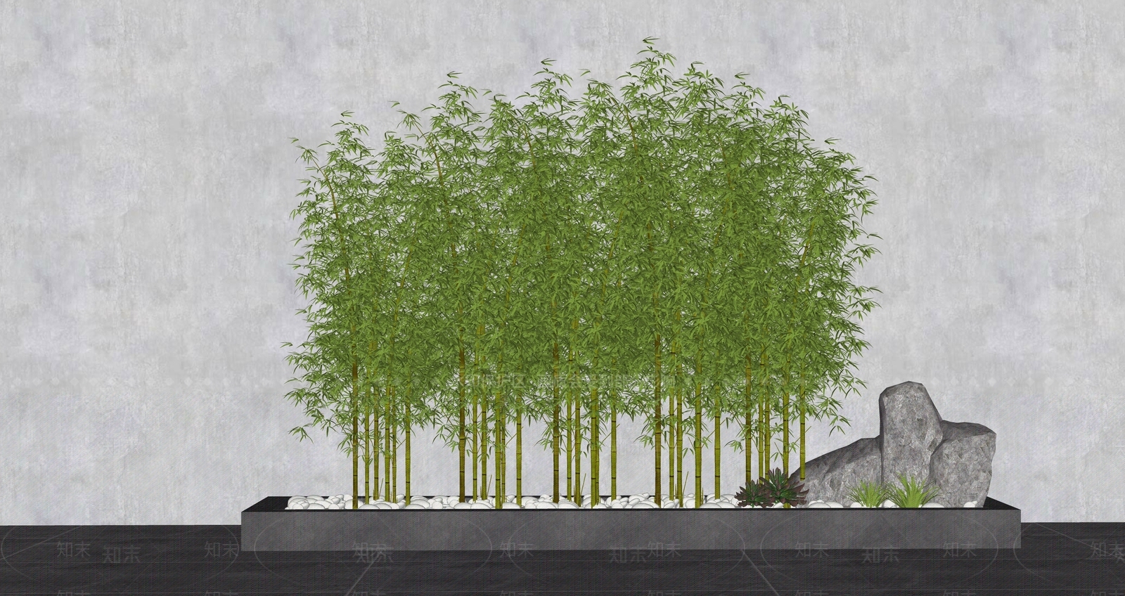 新中式竹子SU模型下载【ID:1116352188】
