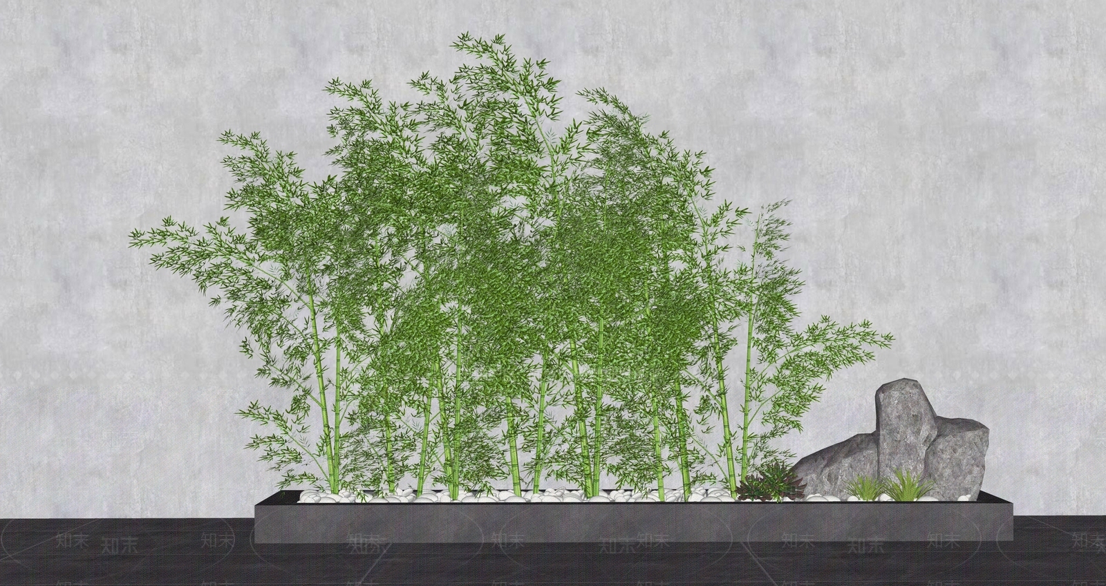 新中式竹子SU模型下载【ID:1116353062】