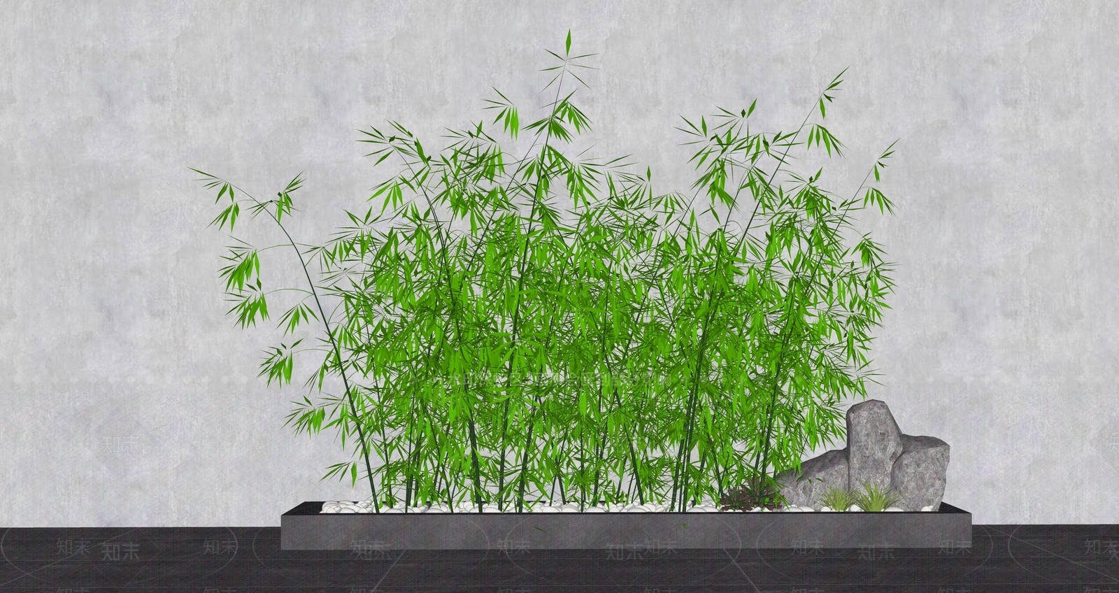 新中式竹子SU模型下载【ID:1116353176】