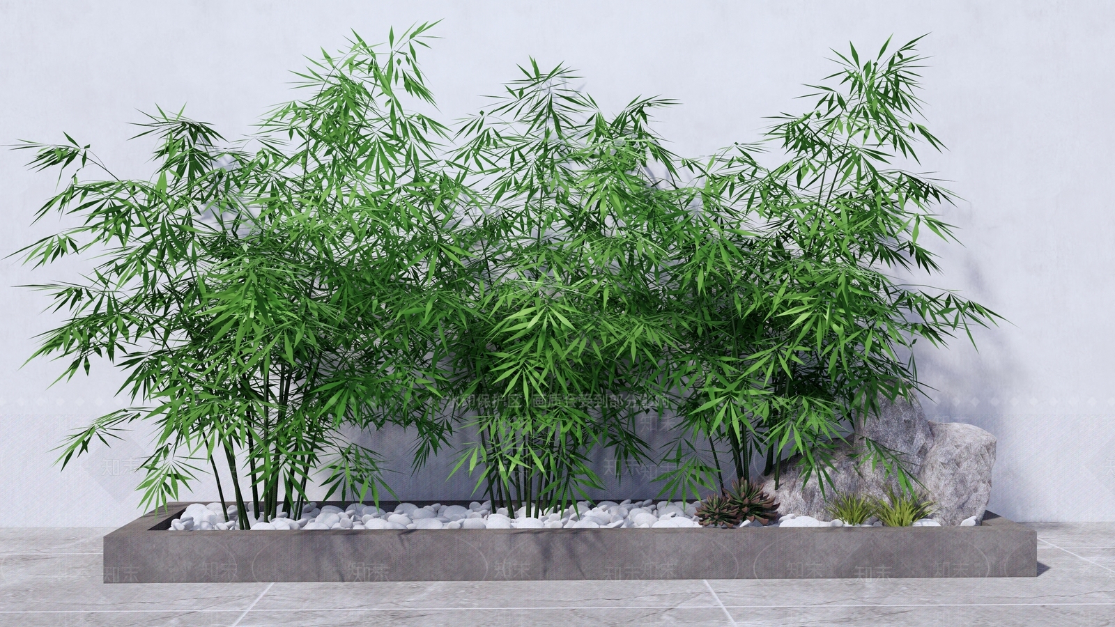 新中式竹子SU模型下载【ID:1116353137】