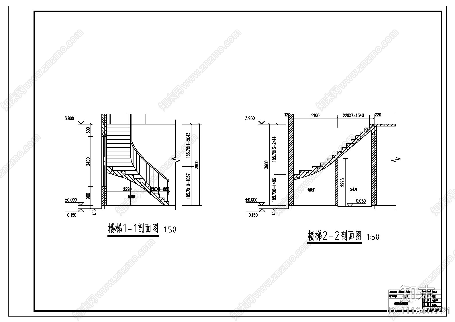 欧式简约别墅建筑全套施工图cad施工图下载【ID:1116472221】