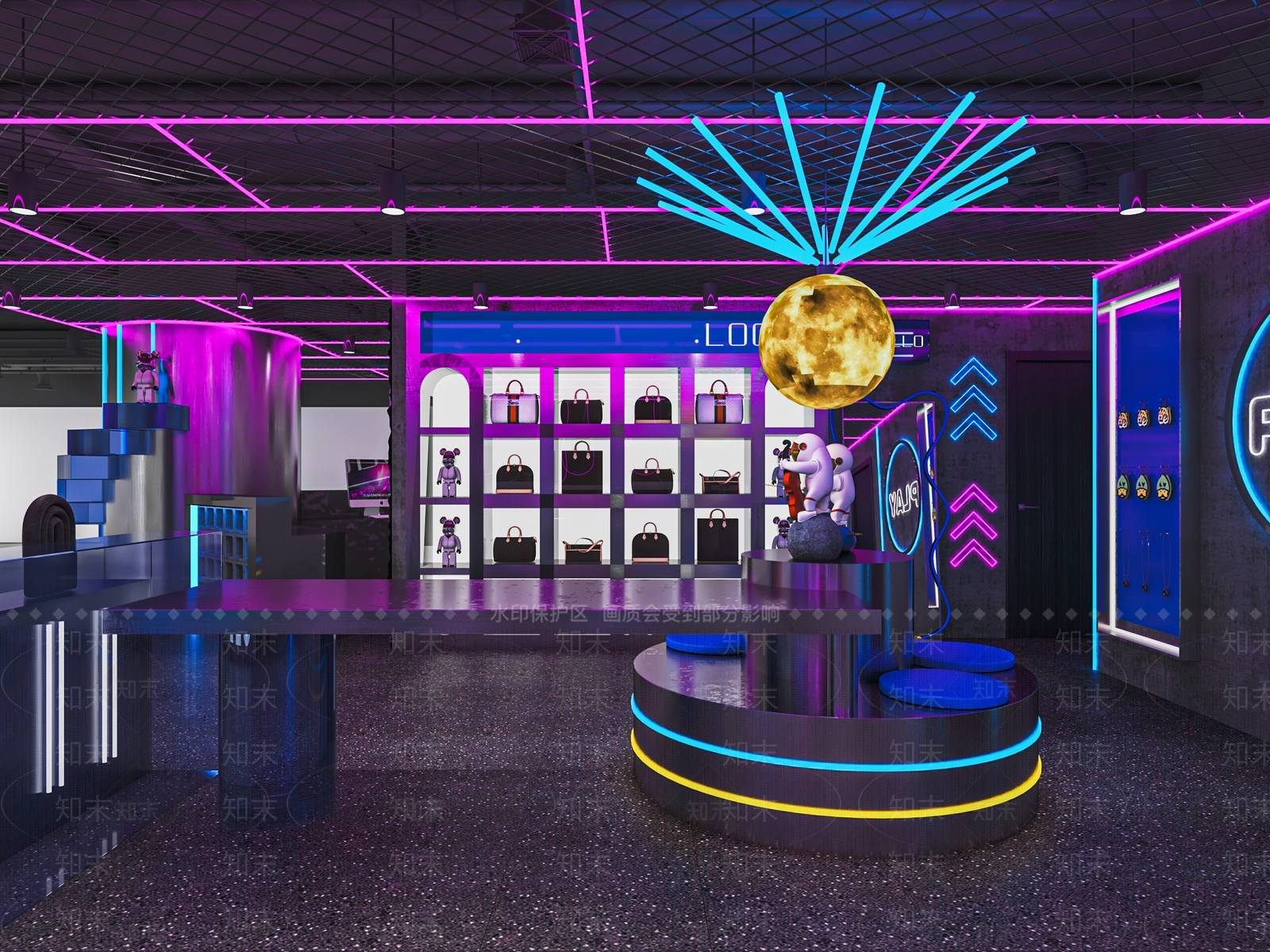 现代箱包店SU模型下载【ID:1116385256】