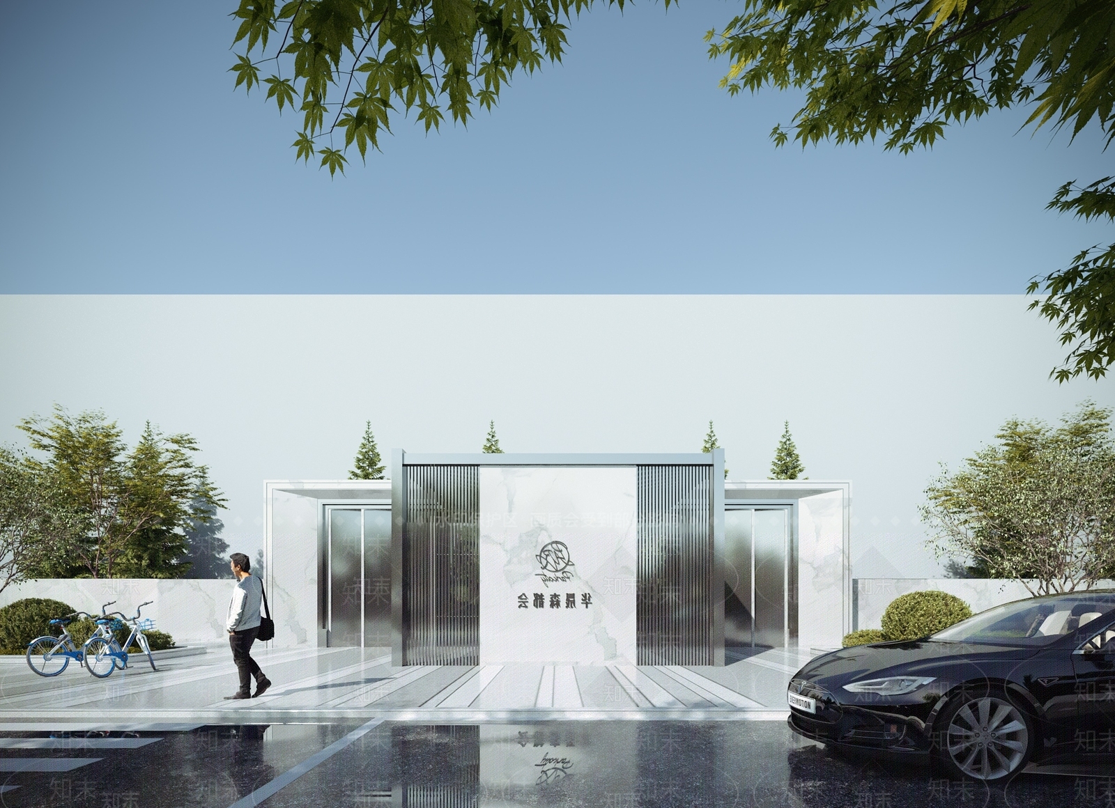 现代大门入口3D模型下载【ID:1116391475】