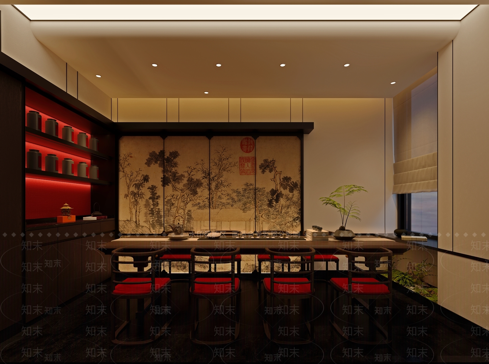 新中式茶馆3D模型下载【ID:1116399267】
