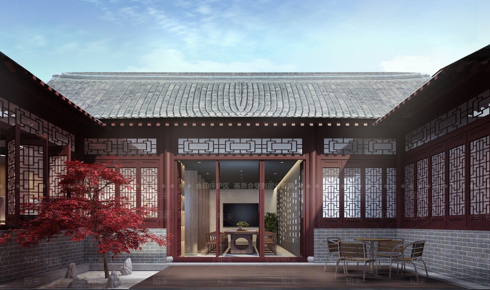 新中式书店3D模型下载【ID:1116399336】