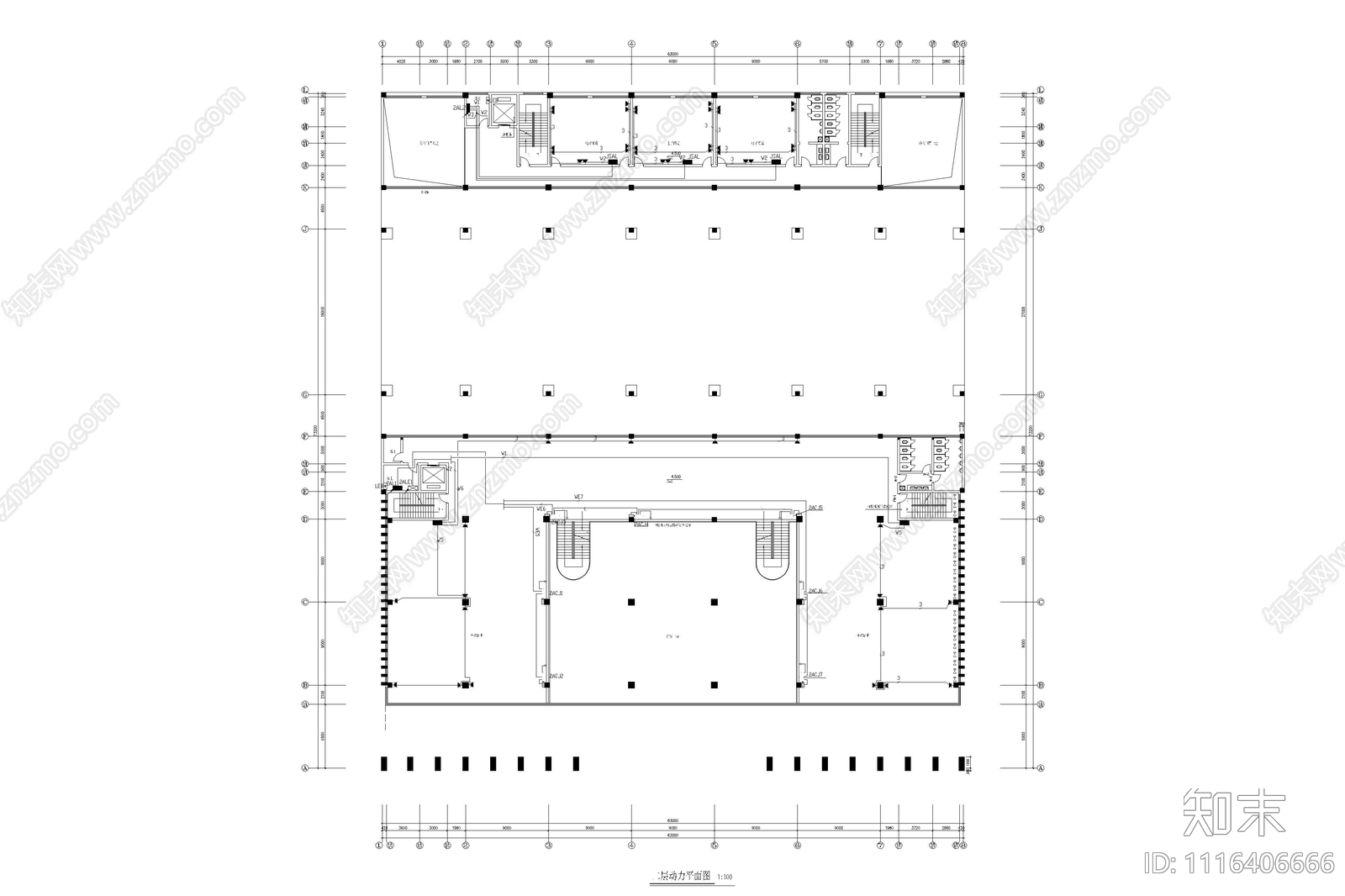 4层图书馆电气设计图施工图cad施工图下载【ID:1116406666】