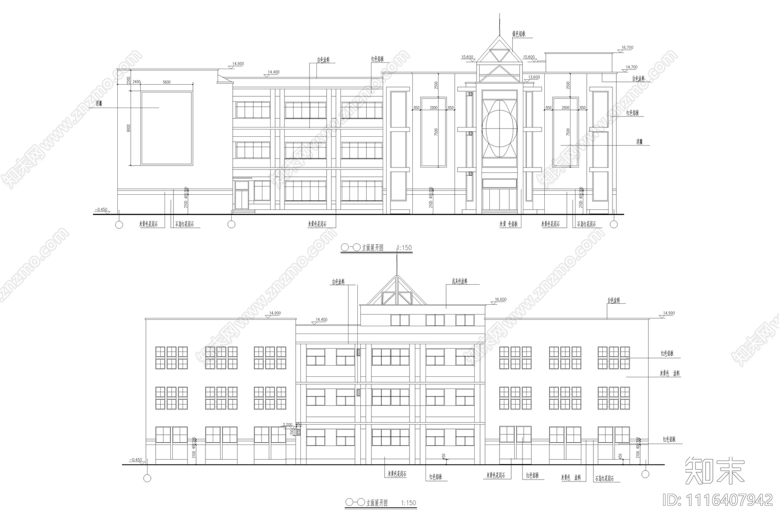 三层少儿图书馆建筑设计含详图施工图cad施工图下载【ID:1116407942】