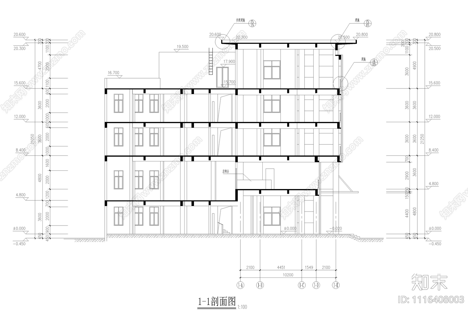 市图书馆方案平立面图cad施工图下载【ID:1116408003】