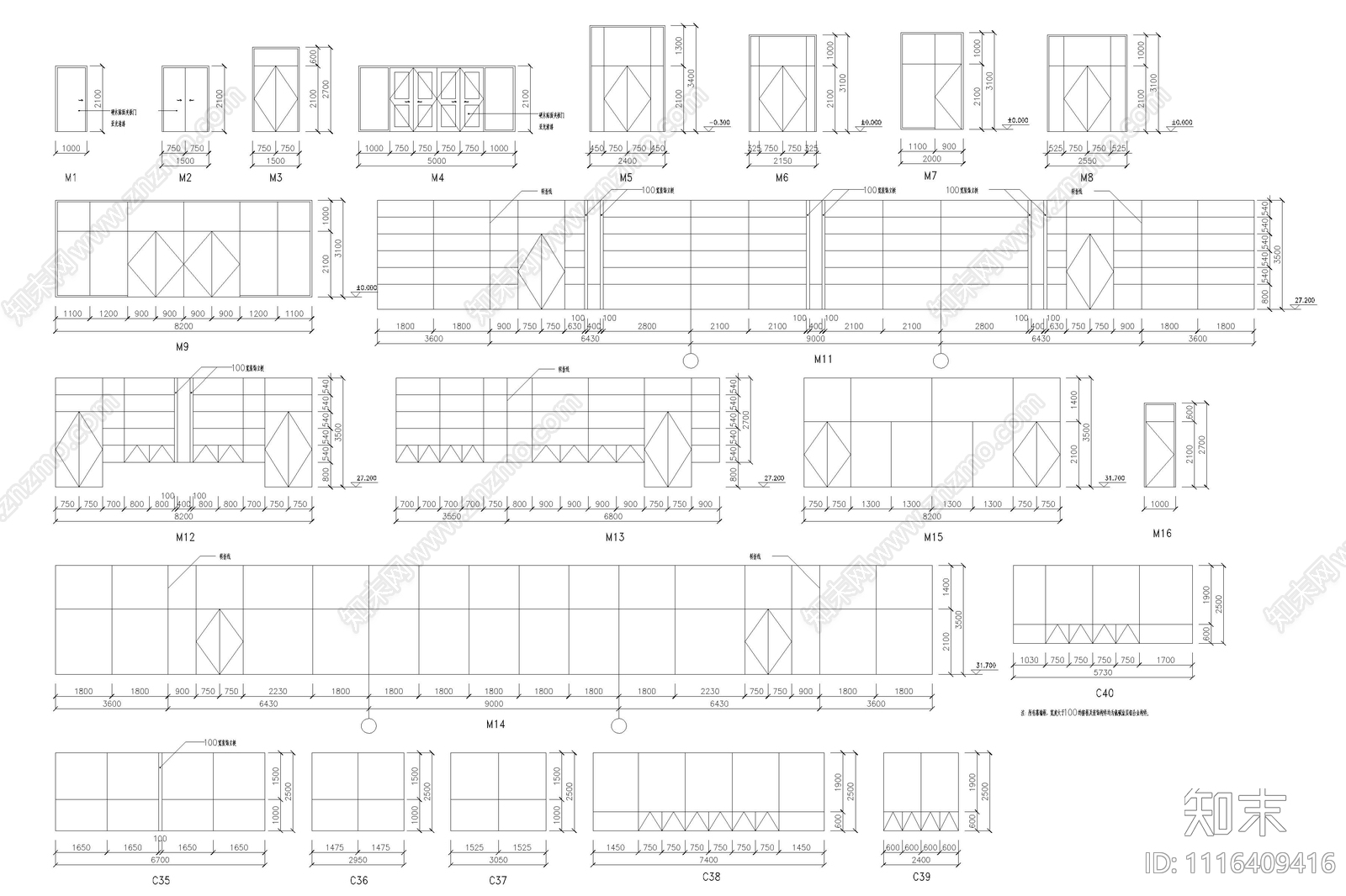 大学图书馆建筑施工详图施工图cad施工图下载【ID:1116409416】