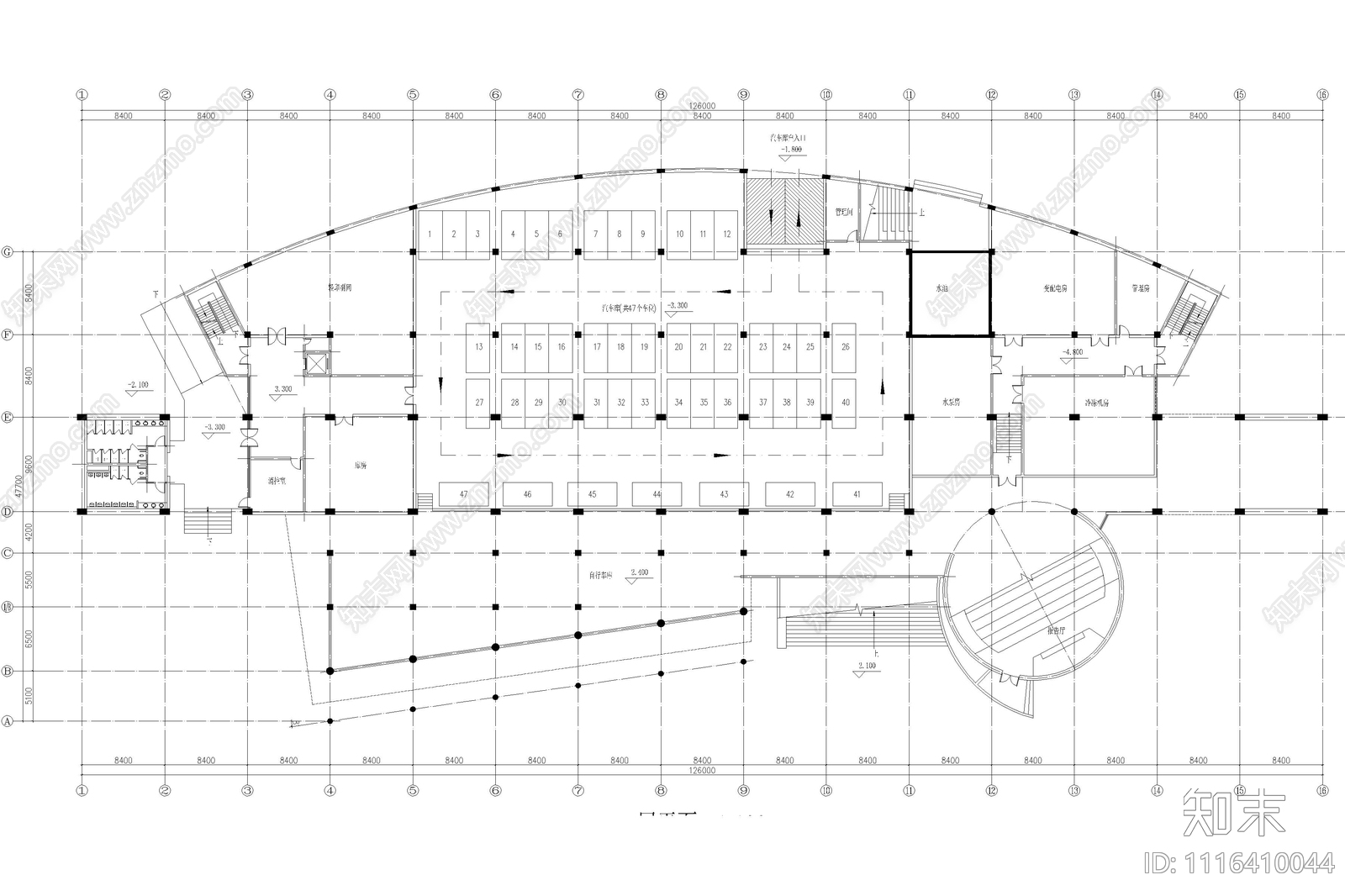 学校图书馆建筑平立面图施工图cad施工图下载【ID:1116410044】