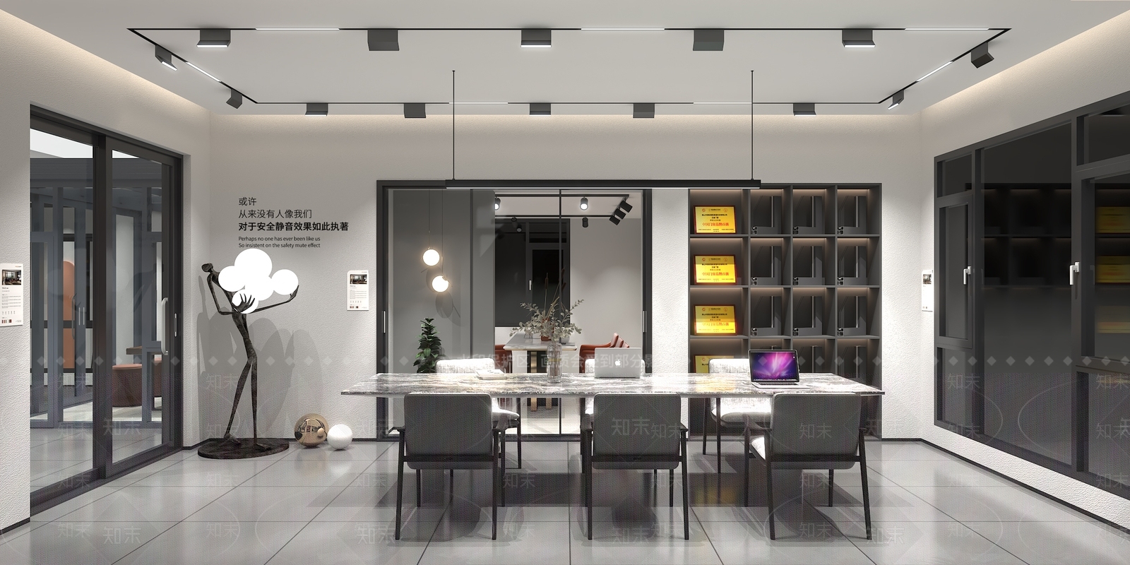 现代门窗专卖店3D模型下载【ID:1116411180】