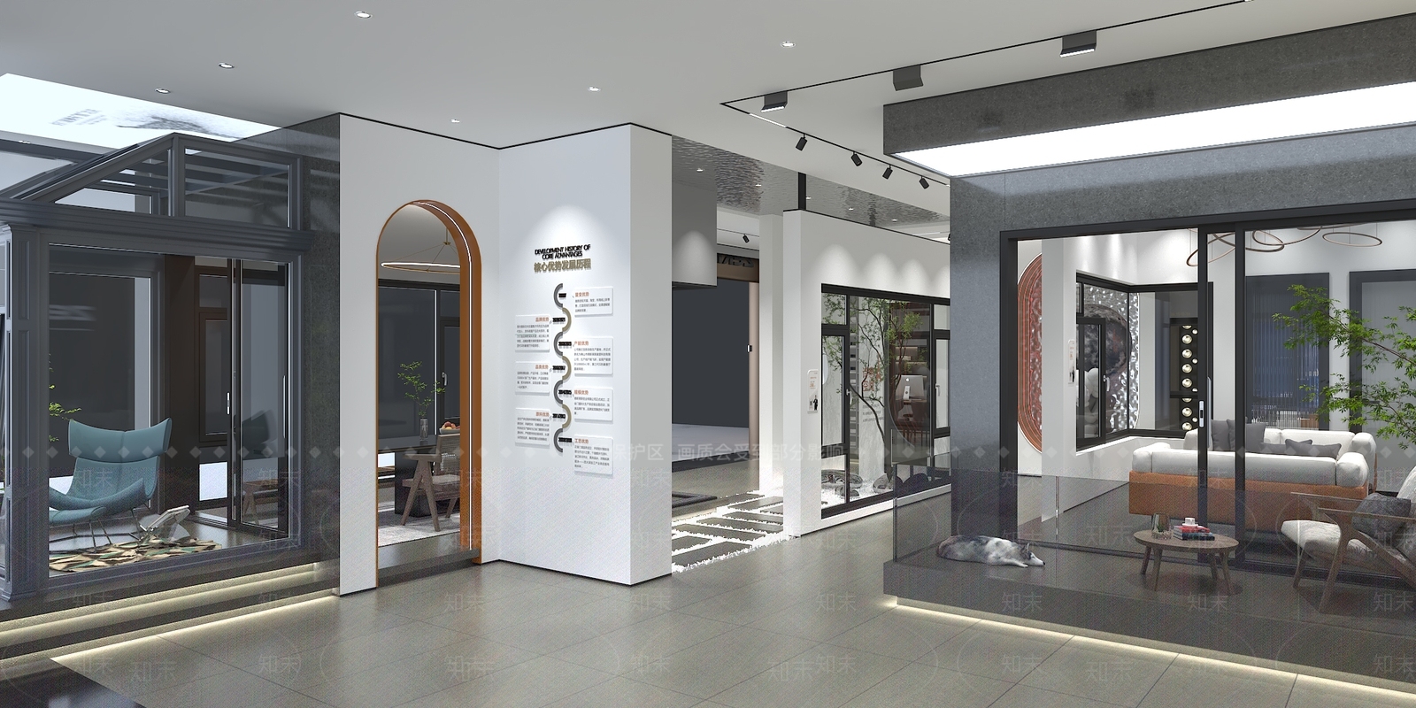 现代门窗专卖店3D模型下载【ID:1116411699】