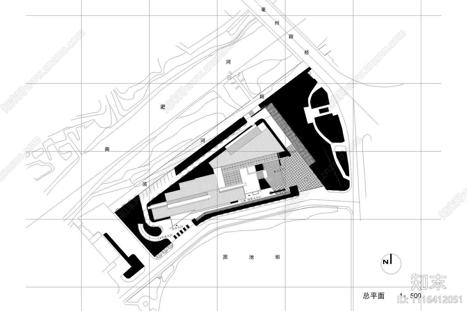合肥图书馆平立面建筑图施工图cad施工图下载【ID:1116412051】