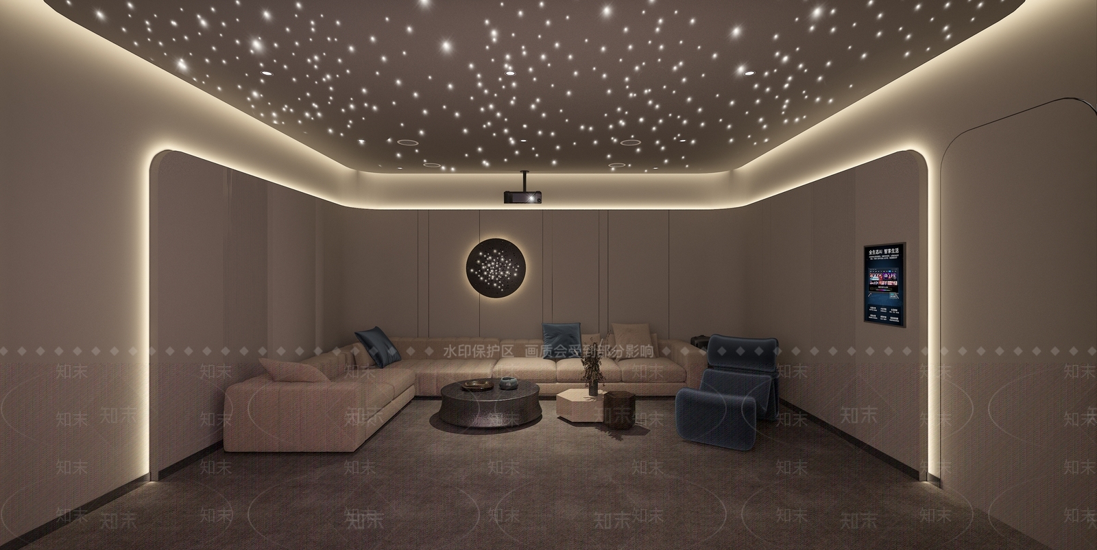 现代家居影音室3D模型下载【ID:1116415218】