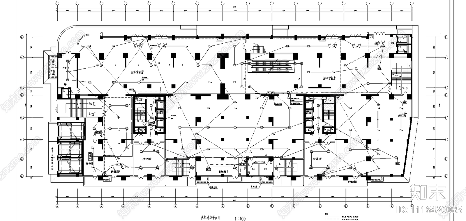 建筑消防平面图施工图施工图下载【ID:1116420085】