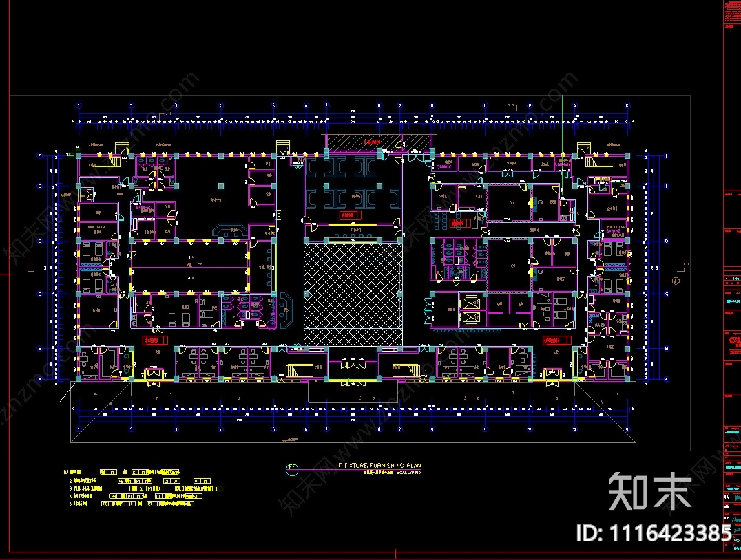 新疆医院全套CAD施工图效果图cad施工图下载【ID:1116423385】