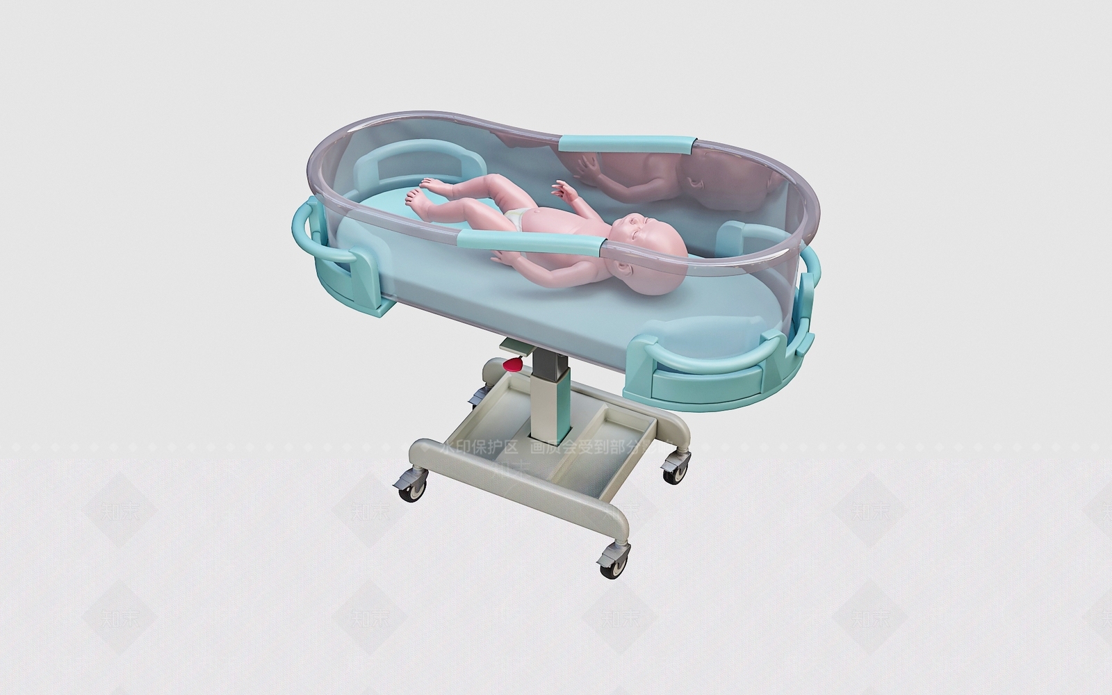 现代婴儿床3D模型下载【ID:1116425019】