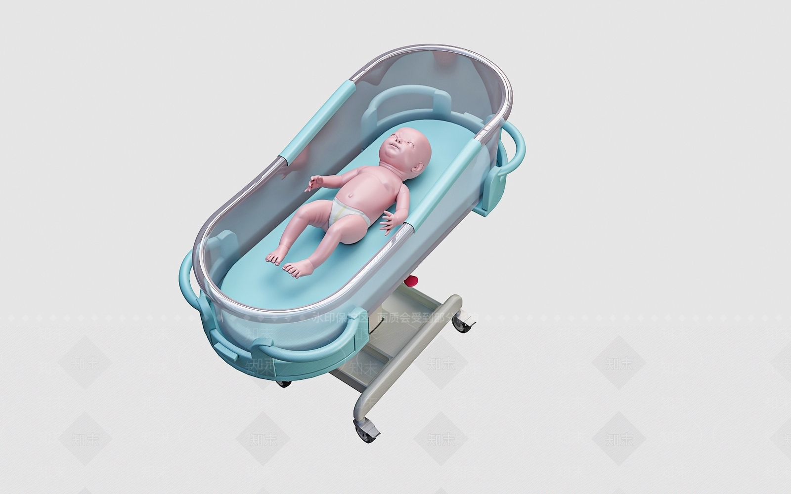 现代婴儿床3D模型下载【ID:1116425019】