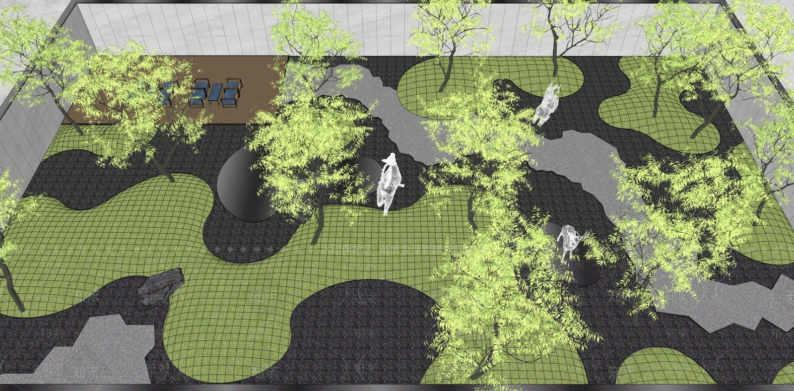 现代微地形SU模型下载【ID:1116427602】