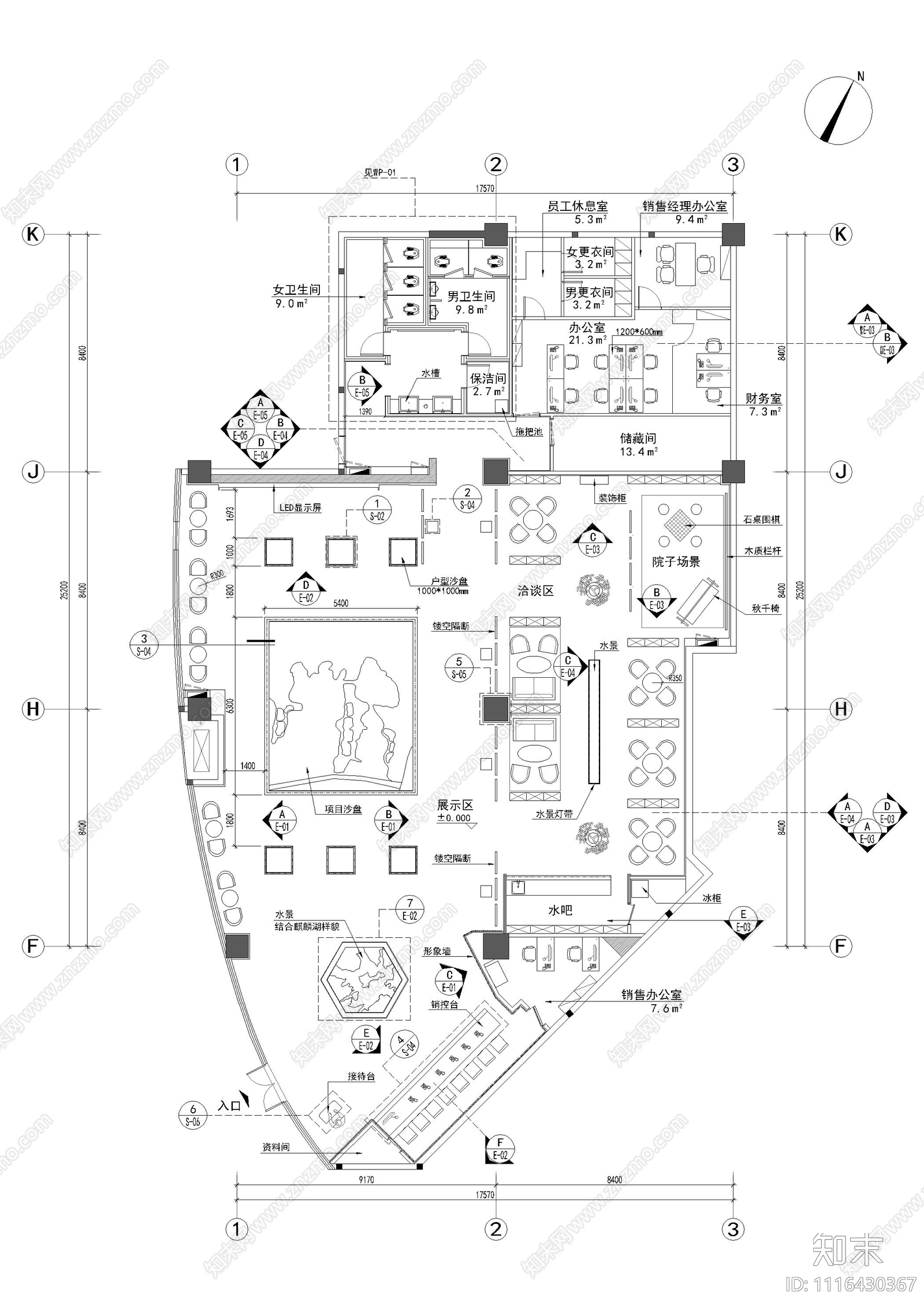 城市展厅CAD施工图施工图下载【ID:1116430367】