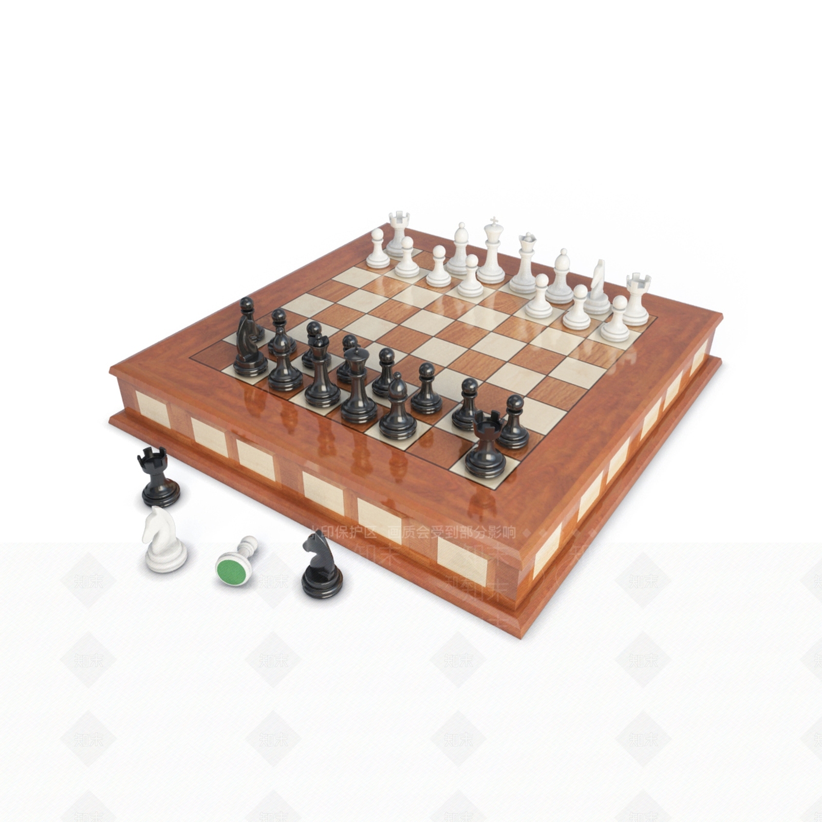 现代国际象棋3D模型下载【ID:1116433813】