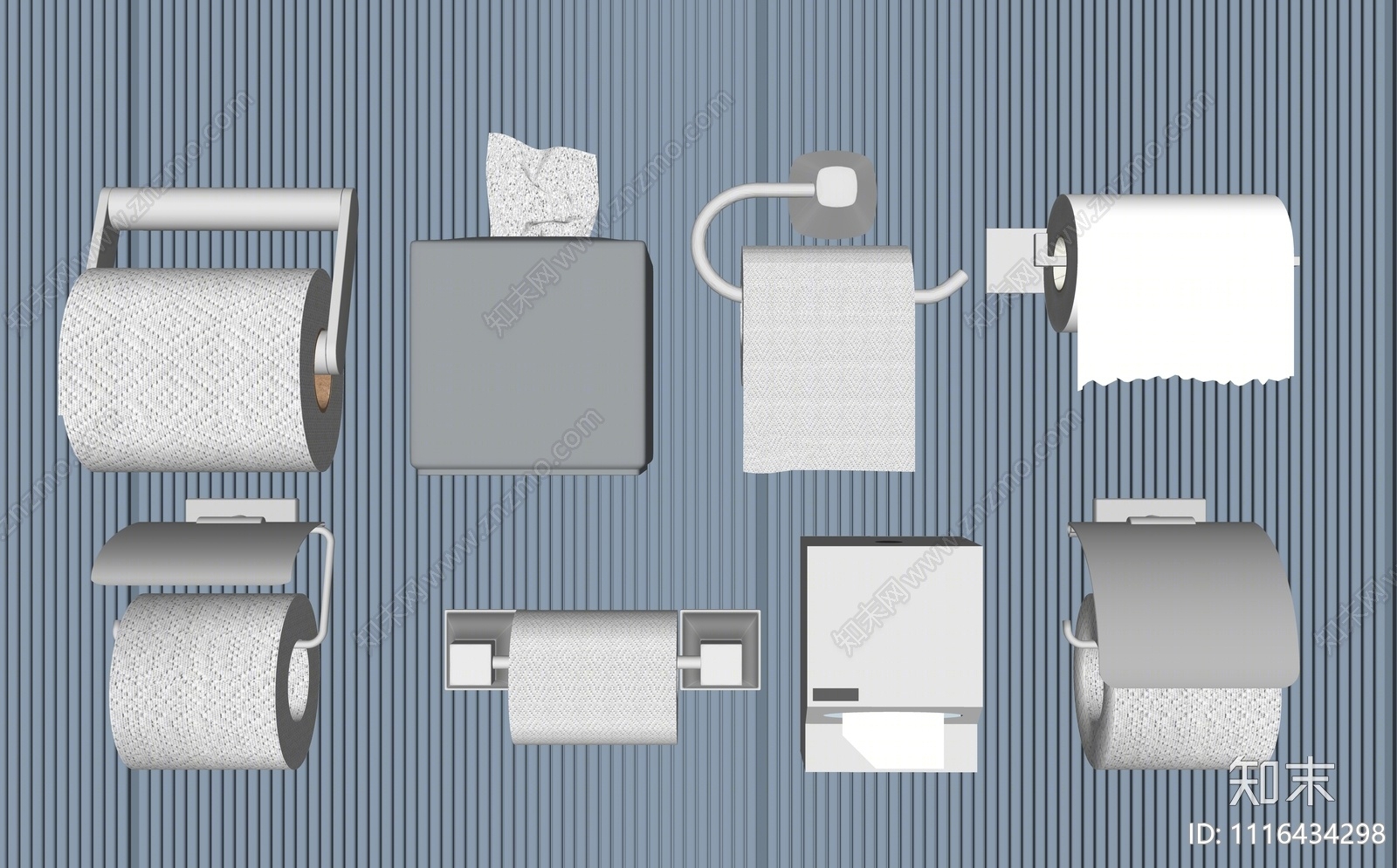 现代风格纸巾盒SU模型下载【ID:1116434298】