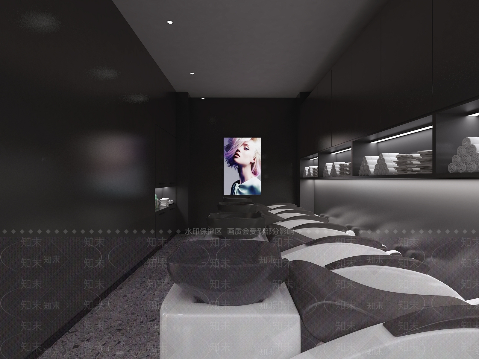 现代美发店3D模型下载【ID:1116438562】