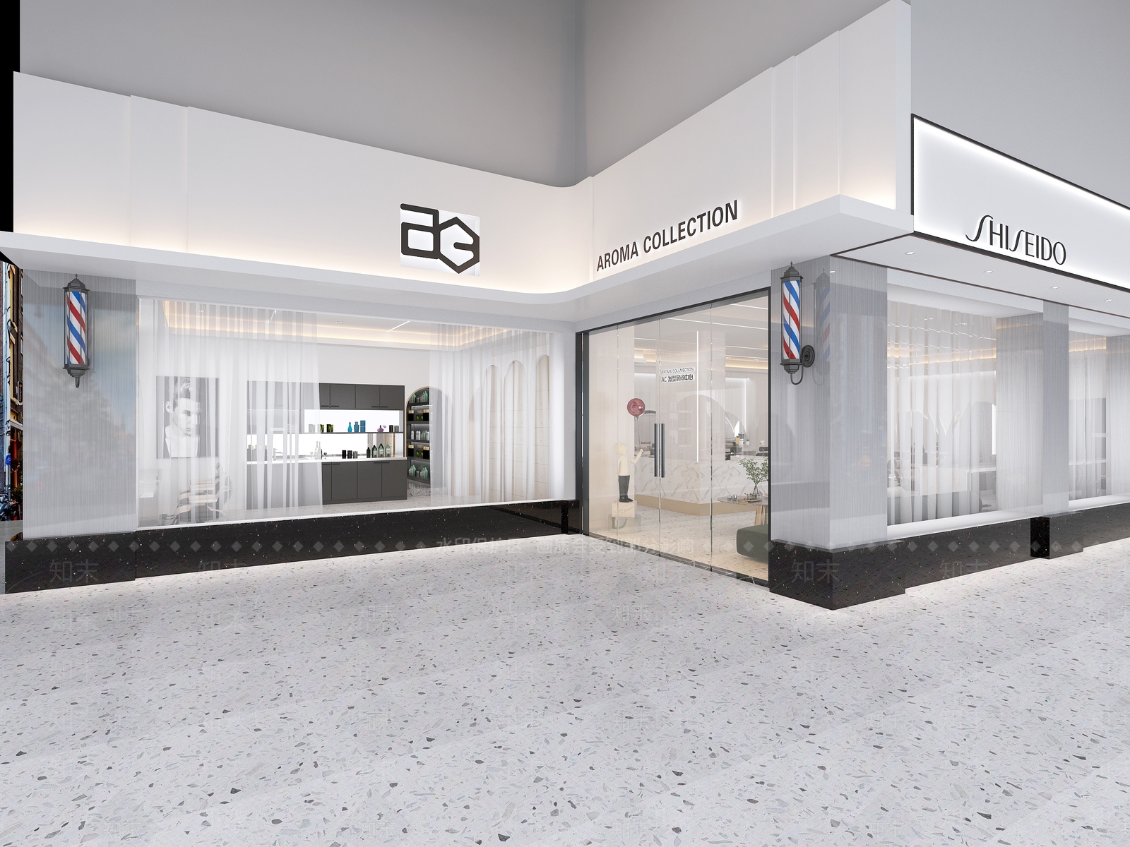 现代美发店3D模型下载【ID:1116438562】
