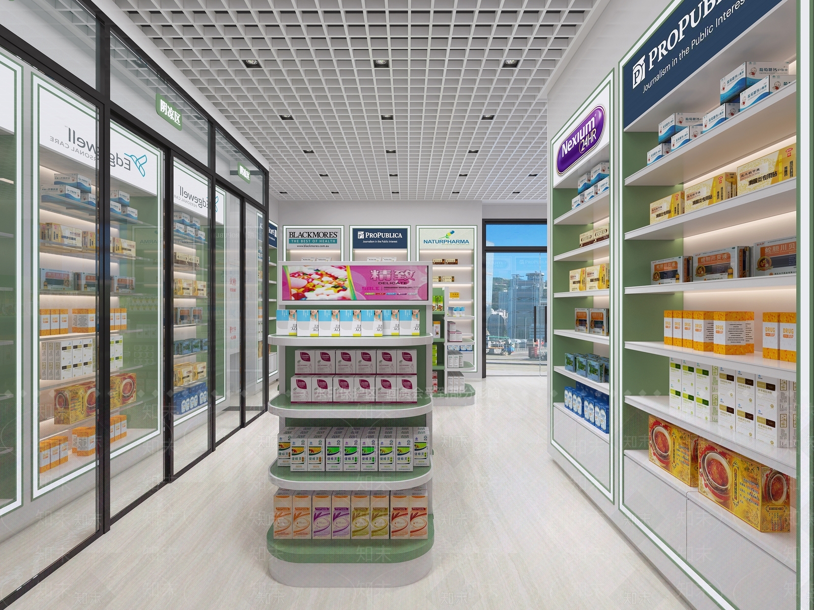 现代药店3D模型下载【ID:1116606479】