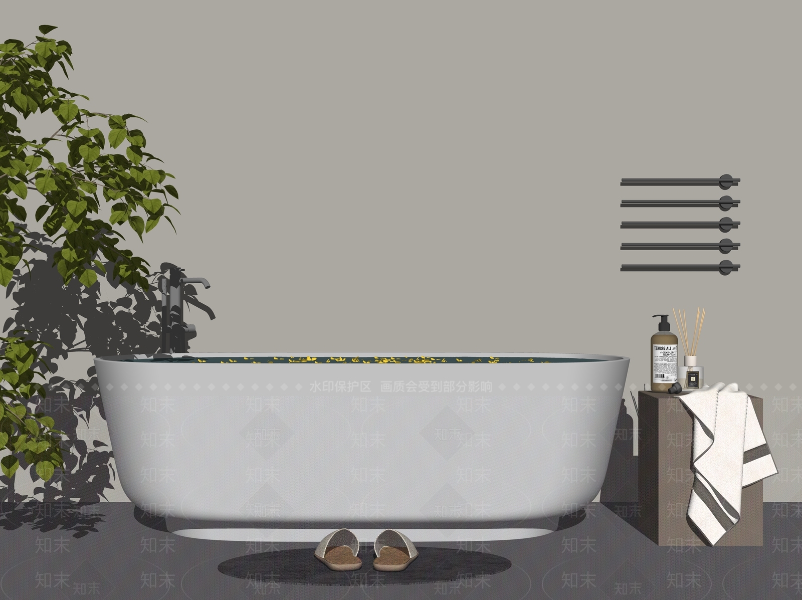 GROHE浴缸SU模型下载【ID:1116439940】