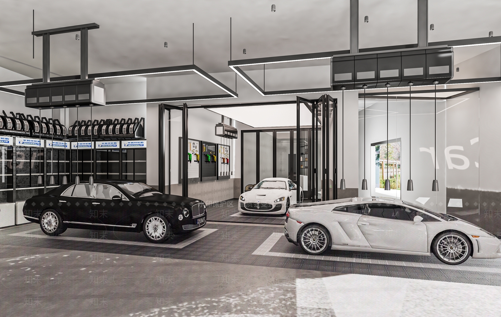 现代汽车维修店SU模型下载【ID:1116456718】